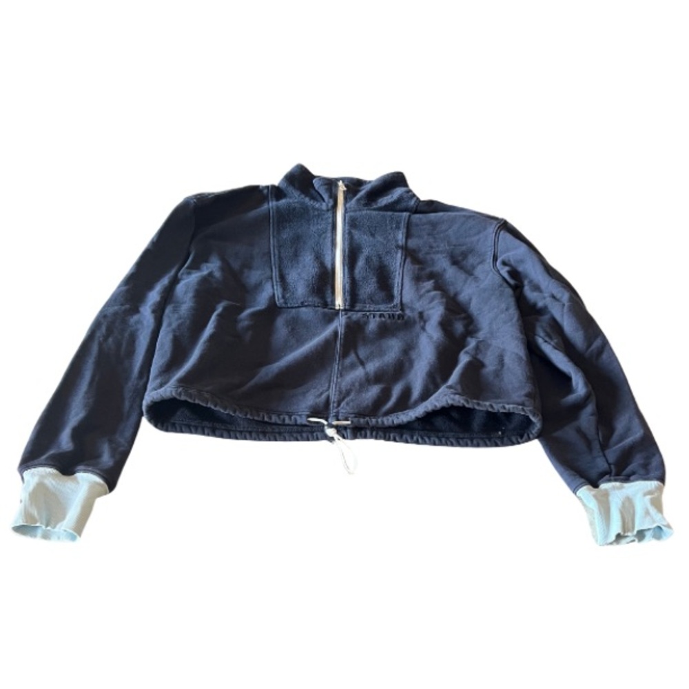 STAUD Navy Blue Pullover with White Accents